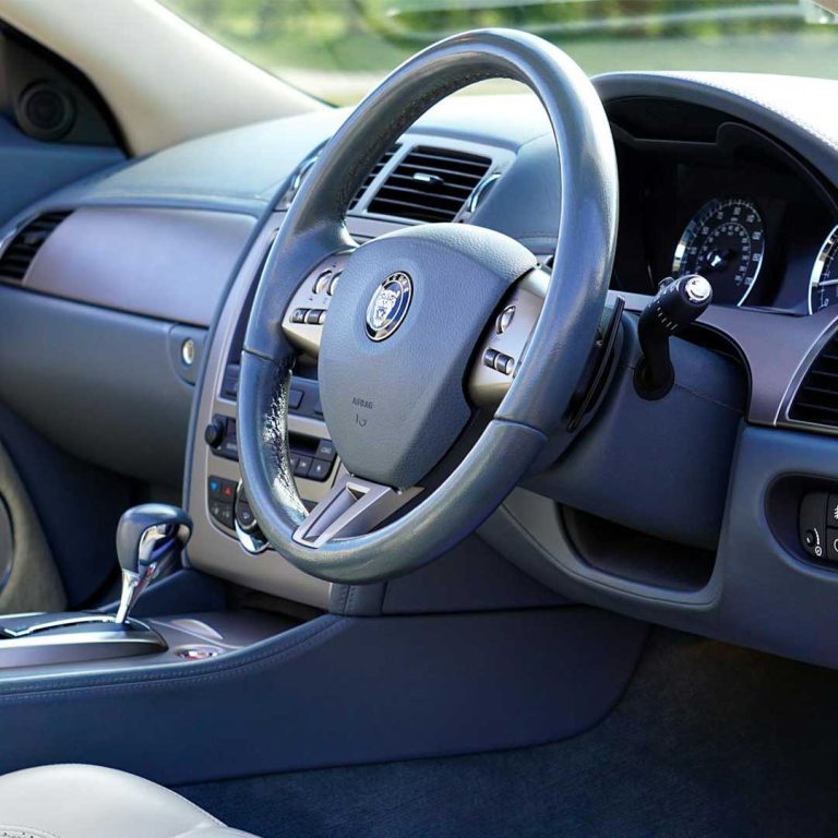 jaguar dashboard with service indicators